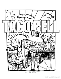 Each printable highlights a word that starts. Taco Bell Coloring Pages You Didn T Know You Needed