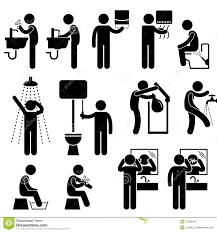 Hygiene Personnelle Dans Le Pictogramme De Toilette Stick Figures Stick Figure Drawing Pictogram