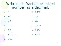 Conversion from decimal to hexadecimal number system. 1 Pre Algebra Converting Fractions To Decimals Decimals To Fractions Ppt Download