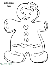 Click on gingerbread outline to go to larger image. Gingerbread Man Christmas Coloring Pages