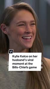 #KylieKelce shares her reaction to #JasonKelce’s viral shirtless moment at  the Bills-Chiefs game: “The first time he jumped out of the suite, I was  like, you know what? Go ahead. That's my husband." 😂 ...