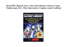 Read Pdf Digimon Story Cyber Sleuth Hackers Memory Game
