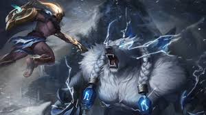 Die unterstützung des pantheons hat in der zehnten staffel wieder an . Volibear Vs Pantheon Lol Wallpaper 4k Pc Desktop 550c