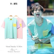 Pastel Patches T Shirt Bts Clothing Bts Inspired Outfits Korean Fashion Trends