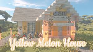 Posting more screenshots with the cave systems soon. Cute Yellow Melon House How To Build Cute House In Minecraft Cute Minecraft Houses Minecraft Designs Minecraft Cottage
