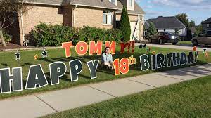 Happy 18th Birthday Tommy Birthday Yard Signs 18th Birthday Yard Cards