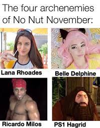 On november 3rd, 2011, urban dictionary user bicboi6969696969 submitted an entry for no nut november, defining it as a challenge in which an . The Four Archenemies Of No Nut November No Nut November Know Your Meme