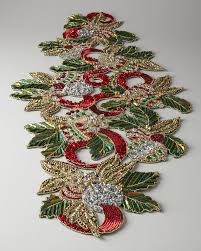Kim Seybert Deck The Halls Table Runner Holiday Table Runner Table Runners Hall Table