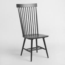Black Wood Kamron High Back Windsor Chairs Set Of 2 Windsor Chair Windsor Dining Chairs High Back Dining Chairs