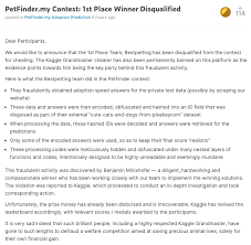 My wording was stupid, and i make no excuse at all for it. Pavel Pleskov On Twitter 1 We As A Team Would Like To Apologize To Mypetfinder Kaggle And The Ds Community For All The Wrongdoings I Would Also Like To Apologize To H2oai