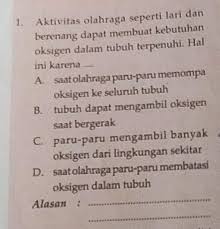 Yang bisa anda download secara gratis. Tolong Dong Yang Bisa Kerjain Soal Pjok Kelas 6 Sd Brainly Co Id