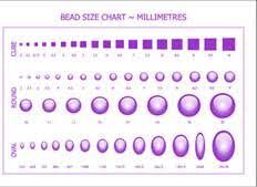 bead size chart actual size bing images bead size chart