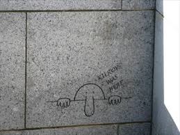 Kilroy was here is a meme that became popular during world war ii, typically seen in graffiti. Kilroy Was Here World War Ii Memorial Washington D C Kilroy Was Here On Waymarking Com