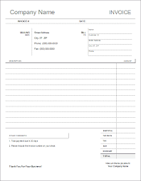 blank invoice template printable
