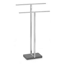 Menoto Freestanding Towel Rack In Silver Towel Rack Towel Rack Bathroom Free Standing Towel Rack