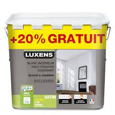 Антисептик luxens цвет палисандр 2.5 л. Peinture Blanche Mur Et Boiserie Haut Pouvoir Couvrant Luxens Satin 6 L Leroy Merlin
