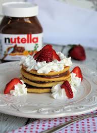 Nutella Buttermilk Vanilla Pancake Stack For International Pancake Tuesday Pancake Stack Nutella Vanilla Pancakes