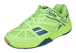The game is named for badminton, the country estate of the dukes of beaufort in gloucestershire, england, where it was first played about 1873. Babolat Shadow First Junior Kids Badminton Trainers Shoes Yellow 2 5 Buy Online In Guadeloupe At Guadeloupe Desertcart Com Productid 59833426