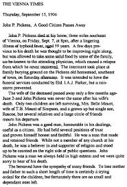 J Pickens Obituary