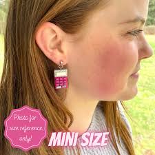 Cool Jewel Tones, 3 Styles Mini Calculator Earrings, Math Teacher Earrings,  Back to School, Bold Nerdy Jewelry Blue Green Purple Gold