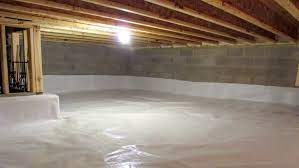 Once it's safe to enter, get that crawl space clean and clear of old poly, old/wet insulation, sharp rocks or other debris. Crawl Space Plastic Visqueen Projects