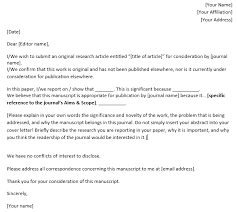 Cover Letter Samples Cover Letter Format Journal Experts