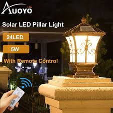 Add some wireless solar lighting to your outdoor living area with their solar led street lamp. Auoyo 24led 5w Solar Led Light Outdoor Pillar Lights Lamp Headlight Pillar Fence Post Garden Lights 3 Colors Waterproof Sensor Remote Control Decorative Light For Yard Garden Shopee Philippines
