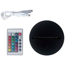 Led electric light stand base crystal rotary slide show. Acrylic Led Lamp Bases For 3d Night Light 7 Colors Touch Switch Remote Control Replacement Base Accessories Base Wholesale Special Discount 04cc Cicig