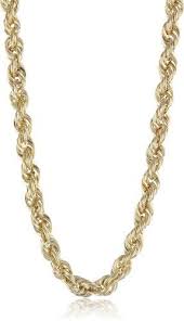 Men S 10k Yellow Gold 3mm Hollow Rope Chain Necklace Gold Chains For Men Gold Chain Jewelry Chains For Men