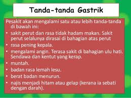 Sakit tajam di sebelah kanan perut : Gastrik
