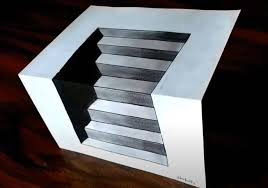 Please like and subscribe to follow my work. How To Draw 3d Stairs Step By Step 3d Drawing Easy For Beginners