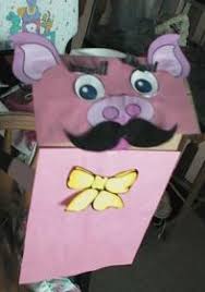 Or that the whale mouth entrance. Paper Bag Pig Puppet