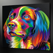 Rwlc Org Animaux Abstraits Peinture Multicolore Dessin Chien