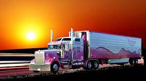 Hd Wallpaper Sunset Truck American Light Traffic Transport Vehicle Wallpaper Flare
