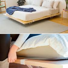 I have a 12 mattress and there is no gap between. The Floyd Platform Bed Werd Com