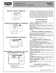As shown in the diagram, you will need to power up the thermostat and the 24v ac power is connected to the r and c terminals. Bryant Builder S Model Thermostat User Manual Pdf Download Manualslib