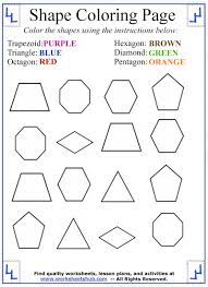 How many trapezoids are here? Shape Coloring Pages