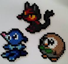 Pokemon Sun And Moon Perler Starters Pokemon Bead Perler Bead Art Hama Beads Pokemon
