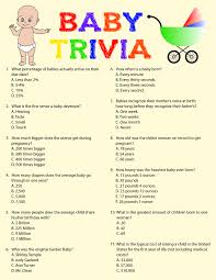 You've been invited to a baby shower for a friend, relative or coworker, but you don't know what gift to buy. Free Printable Baby Trivia Quiz Quiz Questions And Answers