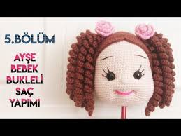 Amigurumibuklelisac Ayse Bebek Sac Ve Gul Toka Yapilisi Part 5 Amigurumihair English Subtitle Youtube Krose Sapka Bebek Krose Oyuncak