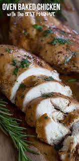 Easy Oven Baked Chicken Breasts With The Best Marinade Crazy For Crust Recipe Oven Baked Chicken Breasts Baked Chicken Oven Baked Chicken