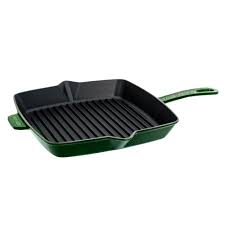 Staub American Square Grill 12 X 12 Enameled Cast Iron Dishwasher Safe Hand Wash Recommended Imported 12 X 12 Tight Fi Grilling Grill Pan Staub