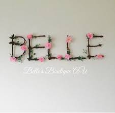 Flower Wooden Letters Nursery Name Letters Wooden Twig Letters Rustic Home Decor Wooden Name Sign Rustic Wedding Decor Boho Weddings Rustic Woodland Wedding Decor Wooden Monogram Letters Wooden Letters