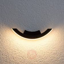 Grafitowa Zewnetrzna Lampa Scienna Led Half Outdoor Wall Lighting Wall Lights Outdoor Walls