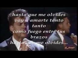 «hasta que me olvides» es una balada escrita por el cantautor dominicano juan luis guerra e interpretada por el cantante mexicano luis miguel. Luis Miguel Hasta Que Me Olvides Con Letra Canciones Luis Videos
