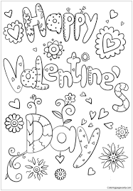 Teach your child how to identify colors and numbers and stay within the lines. Happy Valentine S Day Coloring Page Printable Valentines Coloring Pages Valentines Printables Free Valentine Coloring Sheets