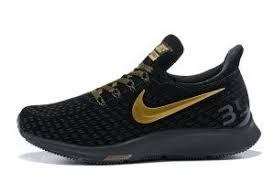 Black And Gold Nike Sneakers Mens Nike Air Zoom Pegasus 35 Sneakers Suede Black Gold 728857 007 Nike Air Zoom Nike Mens Nike Air