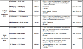 Berikut adalah jadual tangga gaji guru yang dikategorikan dalam perkhidmatan pendidikan. Jadual Spm 2018 Dari Kementerian Pendidikan Malaysia