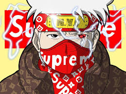 Kakashi X Lv Supreme In 2020 Naruto Supreme Swag Cartoon Naruto Wallpaper