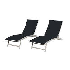 Vivere Clearwater Reclining Aluminum Outdoor Lounge Chair In Navy Steel 2 Pack Cwtl2 Ns The Home Depot Lounge Chair Outdoor Outdoor Recliner Sun Lounge Chair